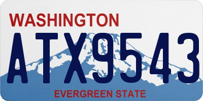 WA license plate ATX9543