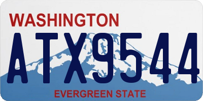 WA license plate ATX9544