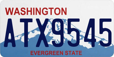 WA license plate ATX9545