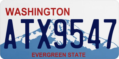 WA license plate ATX9547