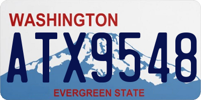 WA license plate ATX9548