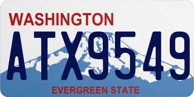 WA license plate ATX9549
