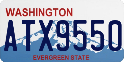 WA license plate ATX9550