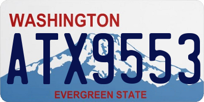 WA license plate ATX9553