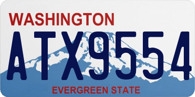 WA license plate ATX9554
