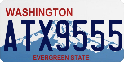 WA license plate ATX9555