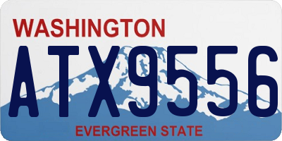 WA license plate ATX9556
