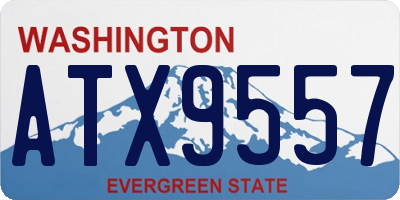 WA license plate ATX9557