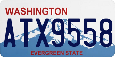 WA license plate ATX9558