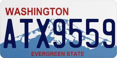 WA license plate ATX9559