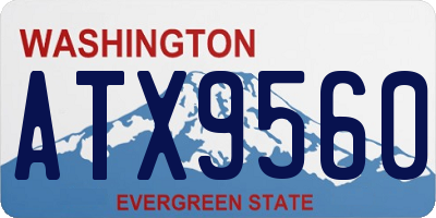 WA license plate ATX9560