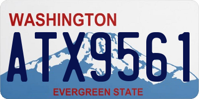 WA license plate ATX9561
