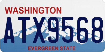 WA license plate ATX9568