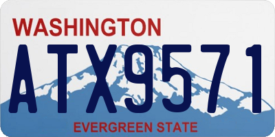 WA license plate ATX9571