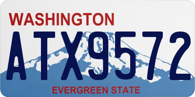 WA license plate ATX9572