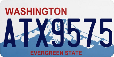 WA license plate ATX9575