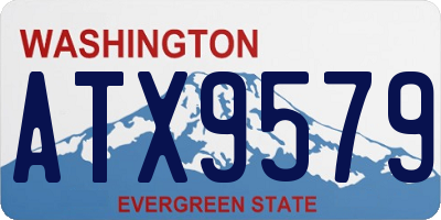 WA license plate ATX9579