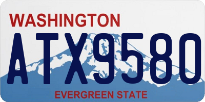 WA license plate ATX9580
