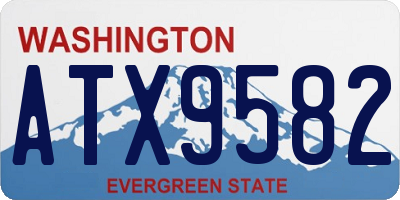 WA license plate ATX9582
