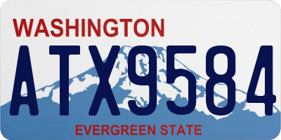 WA license plate ATX9584