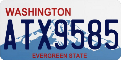 WA license plate ATX9585
