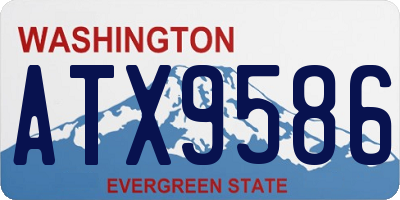 WA license plate ATX9586