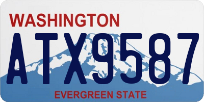 WA license plate ATX9587