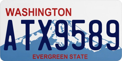 WA license plate ATX9589