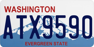 WA license plate ATX9590