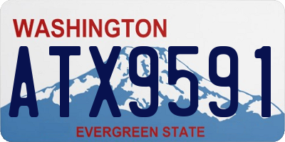 WA license plate ATX9591
