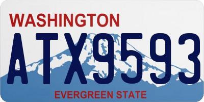 WA license plate ATX9593
