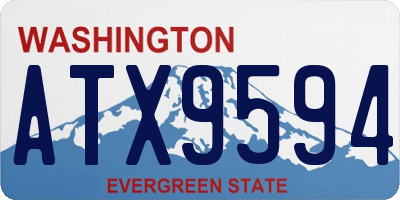 WA license plate ATX9594