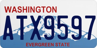 WA license plate ATX9597