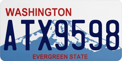 WA license plate ATX9598