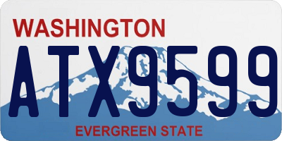 WA license plate ATX9599