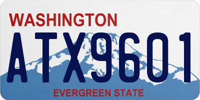 WA license plate ATX9601