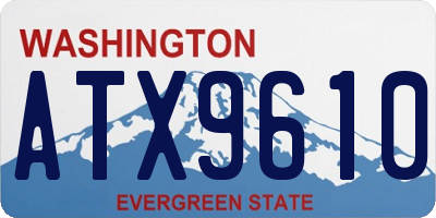 WA license plate ATX9610