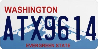 WA license plate ATX9614