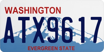 WA license plate ATX9617