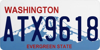 WA license plate ATX9618