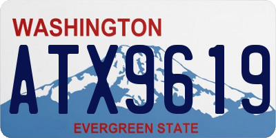 WA license plate ATX9619