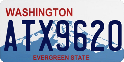 WA license plate ATX9620