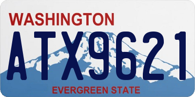 WA license plate ATX9621