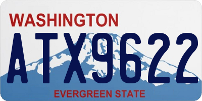WA license plate ATX9622