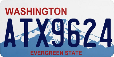 WA license plate ATX9624