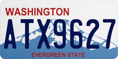 WA license plate ATX9627