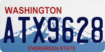 WA license plate ATX9628