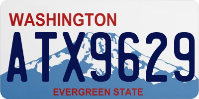 WA license plate ATX9629
