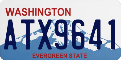 WA license plate ATX9641