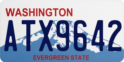 WA license plate ATX9642